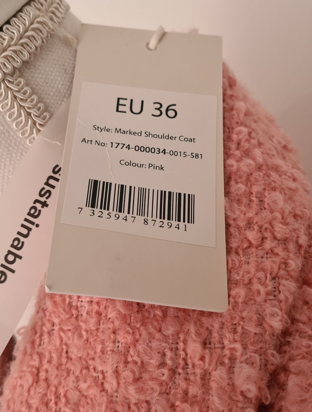 Super schicker Tweed-Übergangsmantel von Na-KD Gr. S