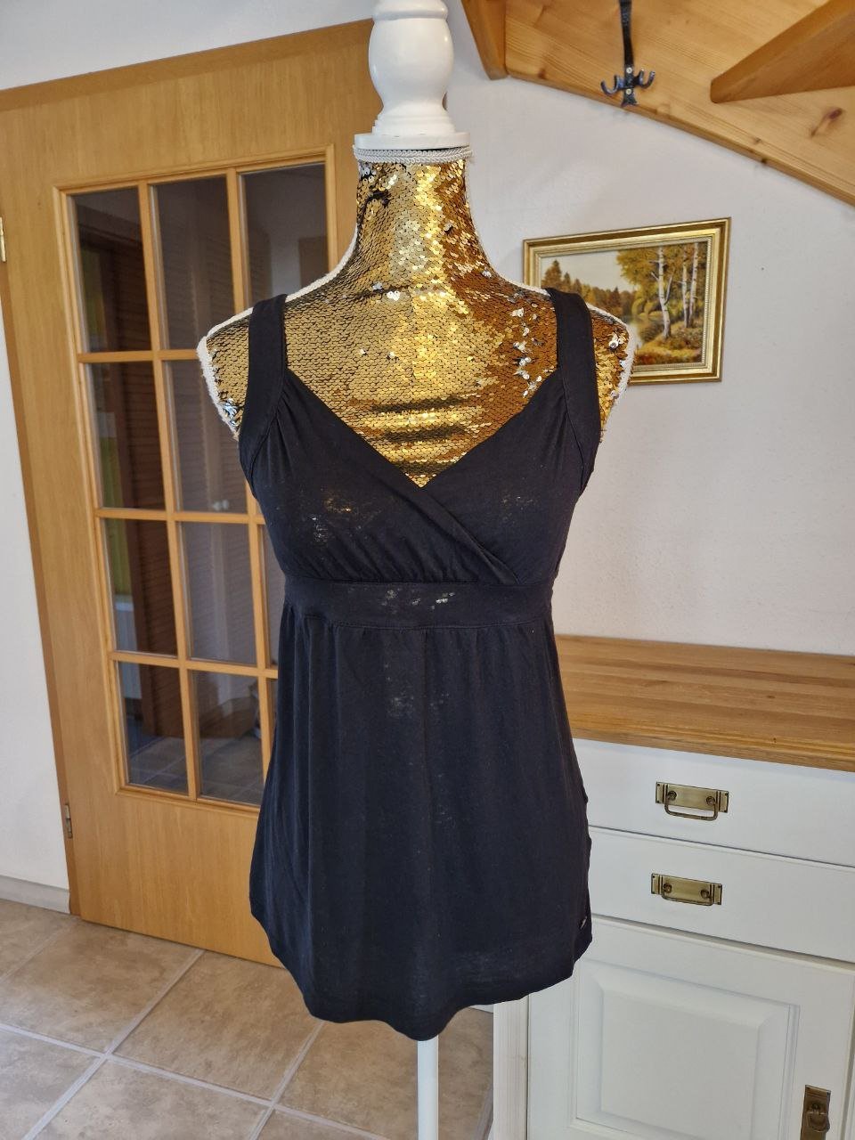 Top - Bluse. Viskose + Elastan. Größe M. 