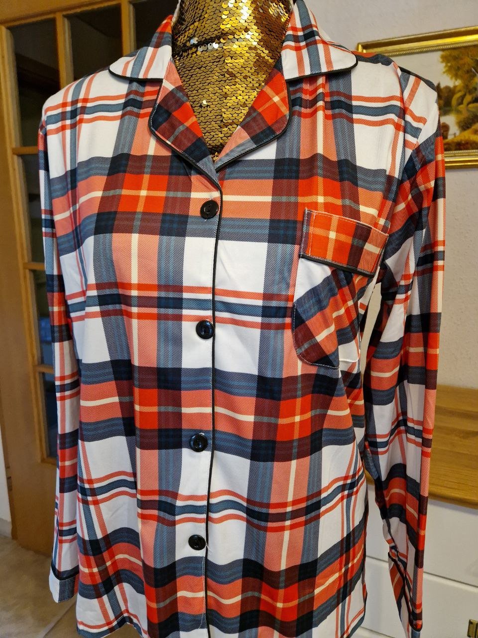 Weihnachts-Pyjama-Sets. Weihnachtsgeschenk. Langarm-Oberteil + Hosen.