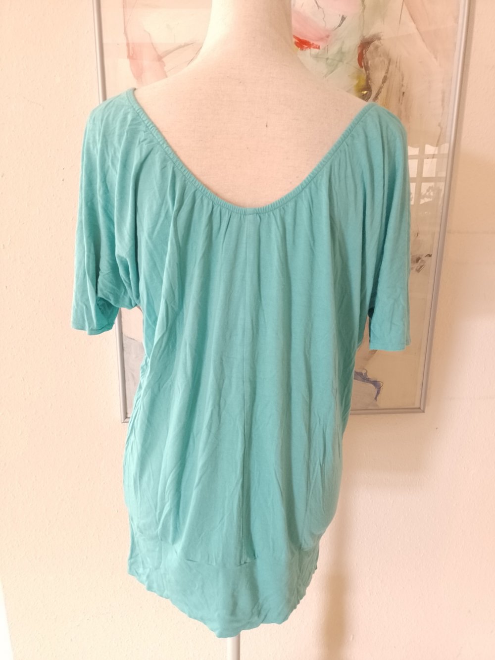 Bequemes T-Shirt - Bluse -Tunika. Viskose + Elastan. Größe L-XL