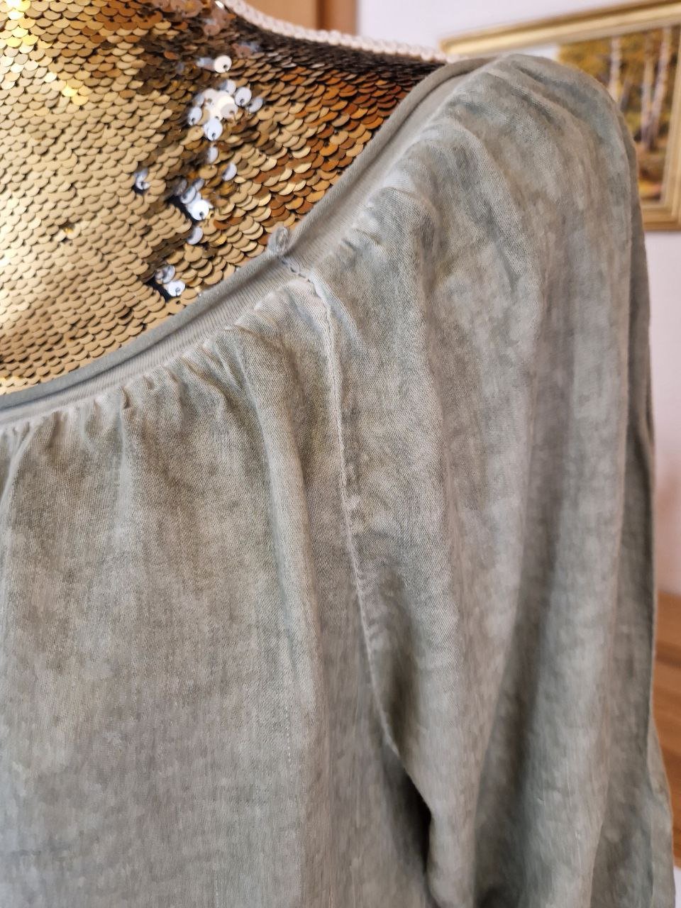 Elegante Bluse - Top. Viskose.  Größe L. 