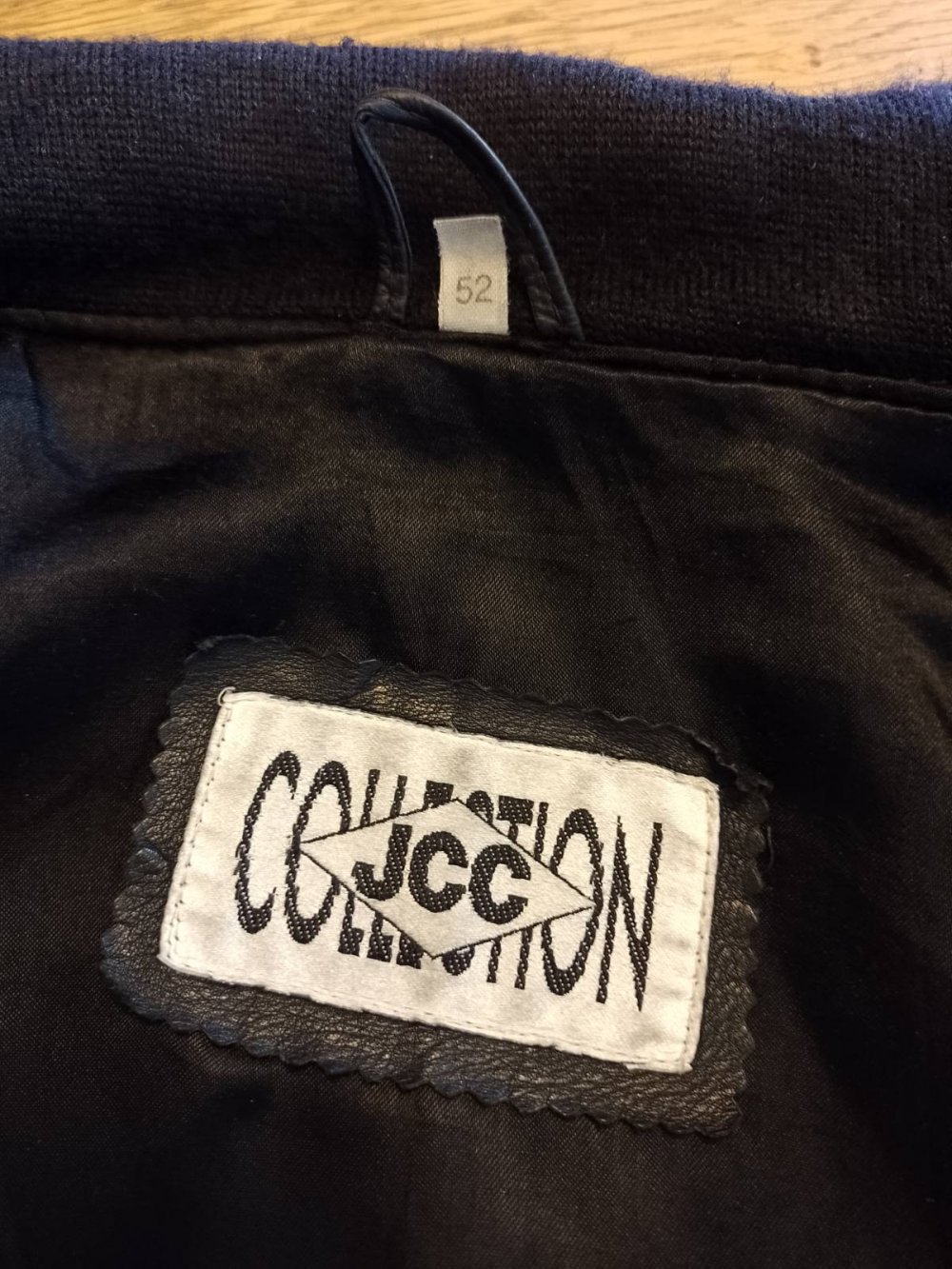 JCC. Herren Lederjacke, schwarz. Motorradjacke. Gr. 52.