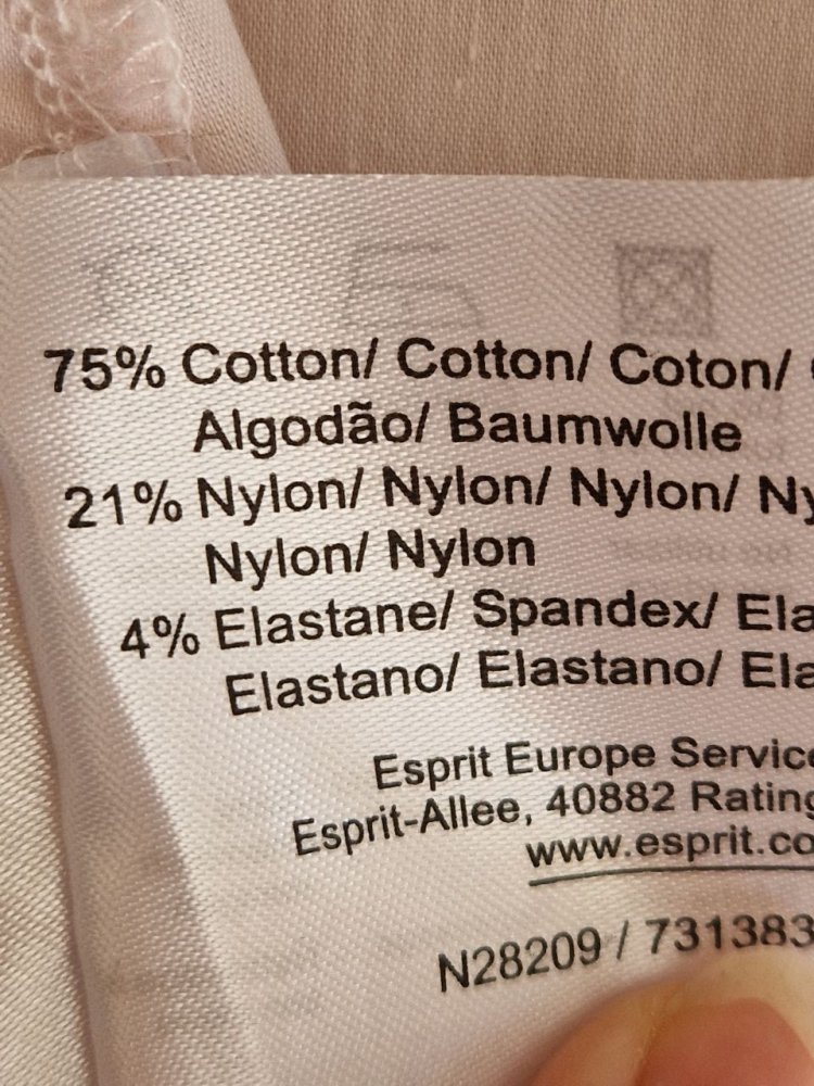 Esprit.  Elegantes Hemd - Bluse - Tunika.  Größe 38. Baumwolle + Nylon + Elastan. 