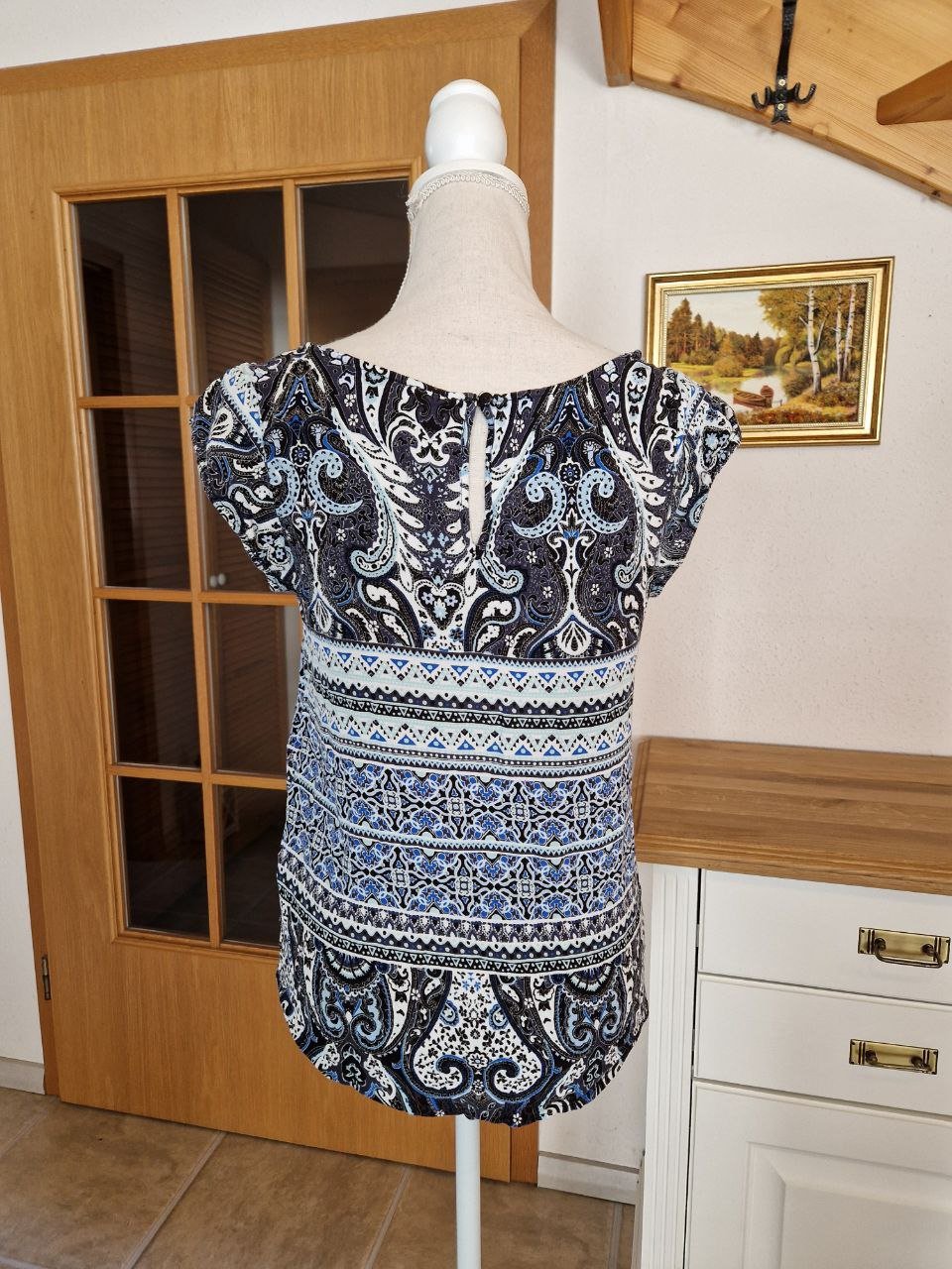 Saint Tropez.  Bequeme Bluse - T-Shirt .  Größe M-L. 