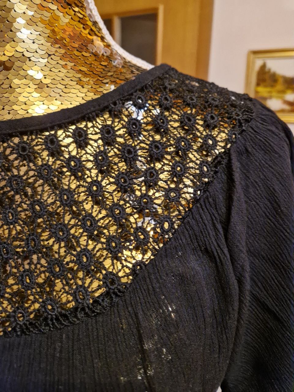 Gina.  Elegante Bluse - Tunika - T-Shirt.  Viskose.  Größe 36 ( Passt auch in Größe M ). 