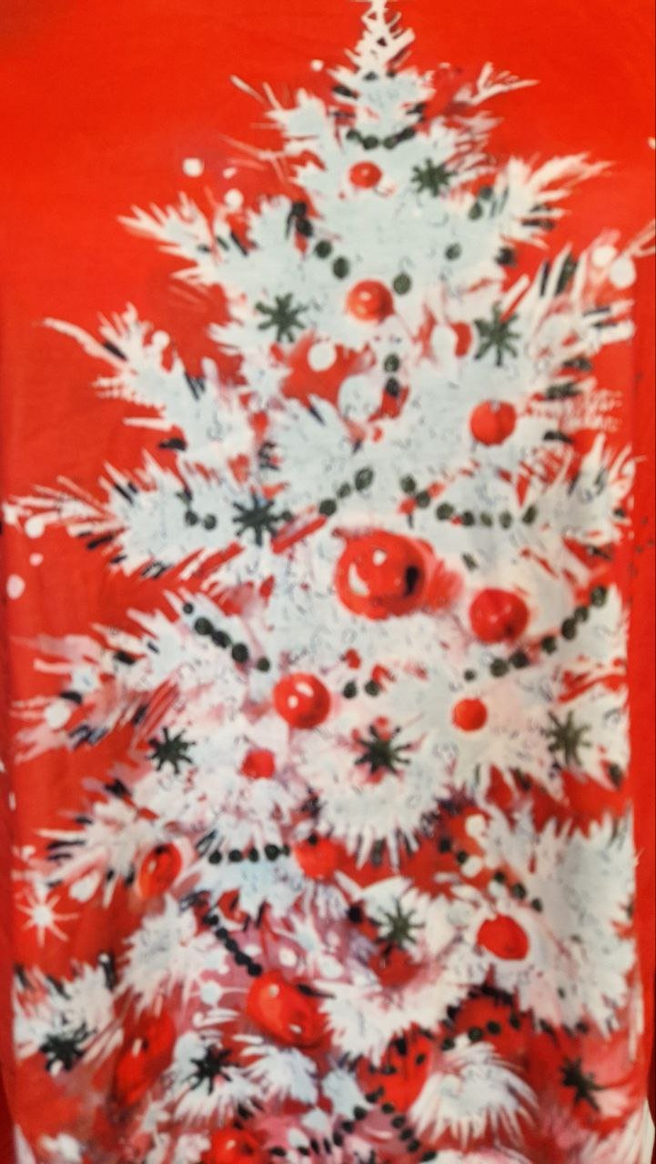 Langarm Weihnachts-Sweatshirt, Pullover. Farbe - Rot. Weihnachtsgeschenk. 