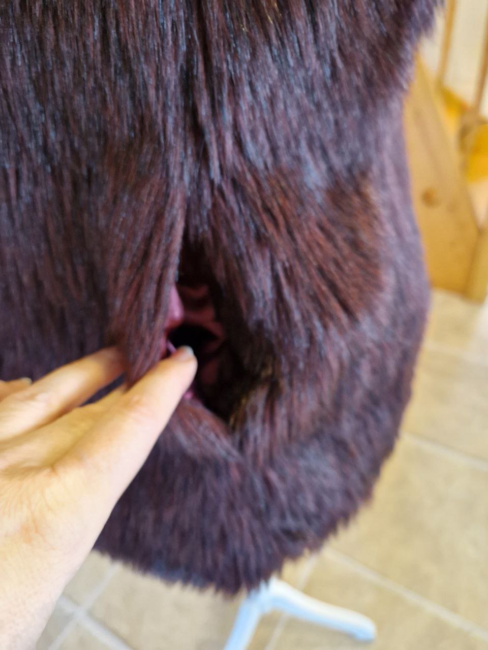 Weste aus Kunstfell.