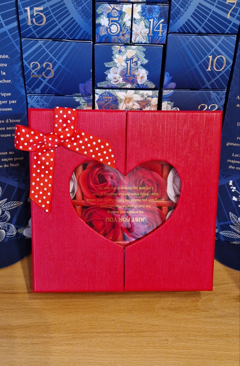 Rosen Seifenblume Geschenkbox. Geschenk für Valentinstag