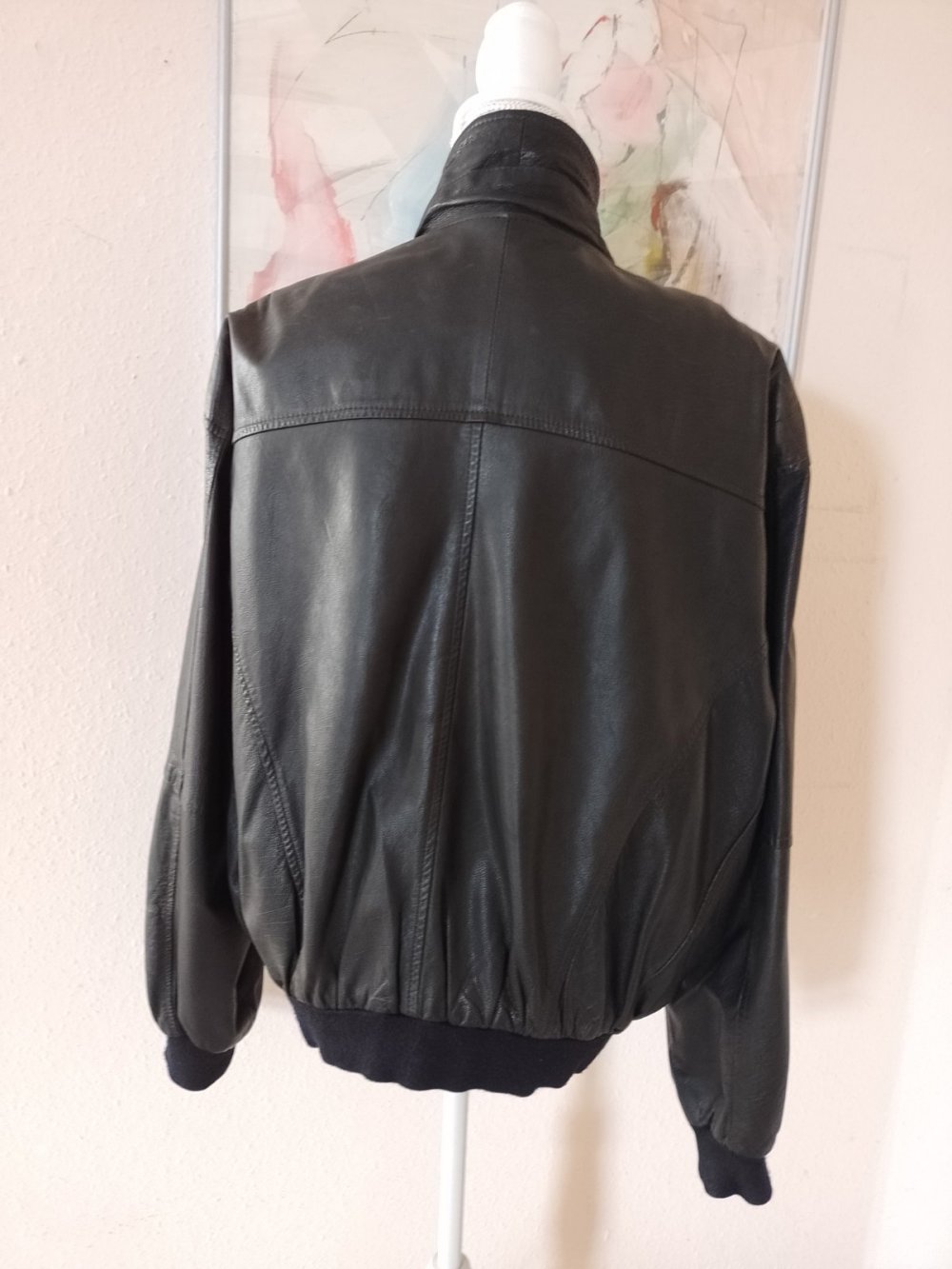 JCC. Herren Lederjacke, schwarz. Motorradjacke. Gr. 52.