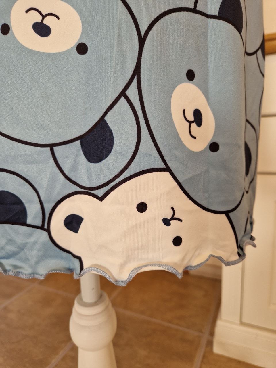 Blaues Nachthemd. Nachtwäsche. Kleid. Größe L. 