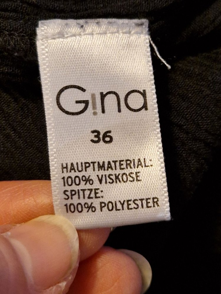 Gina.  Elegante Bluse - Tunika - T-Shirt.  Viskose.  Größe 36 ( Passt auch in Größe M ). 