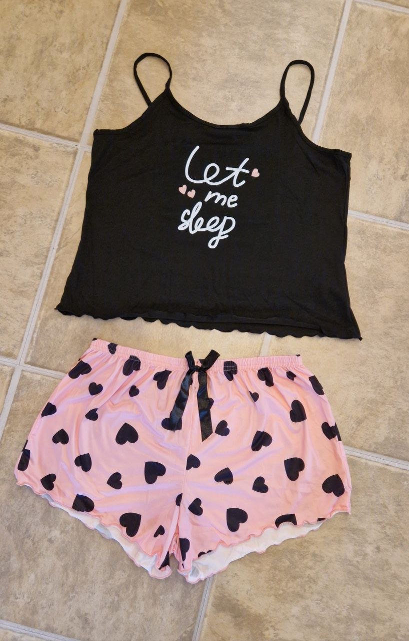 Damen Schlafanzug.  Pyjama Set, Nachtwäsche.  Größe XL. 