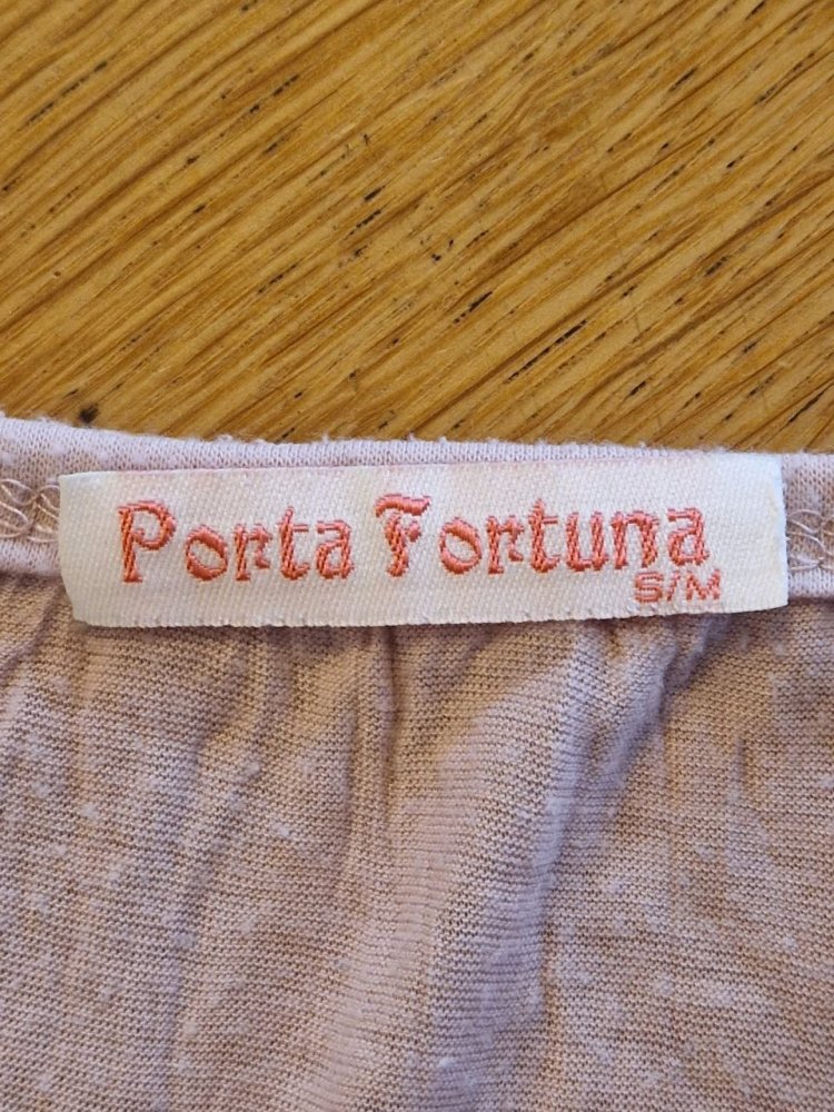 Porta Fortuna. Bequemes T-Shirt - Bluse. Größe S-M. Viskose/Polyester. 