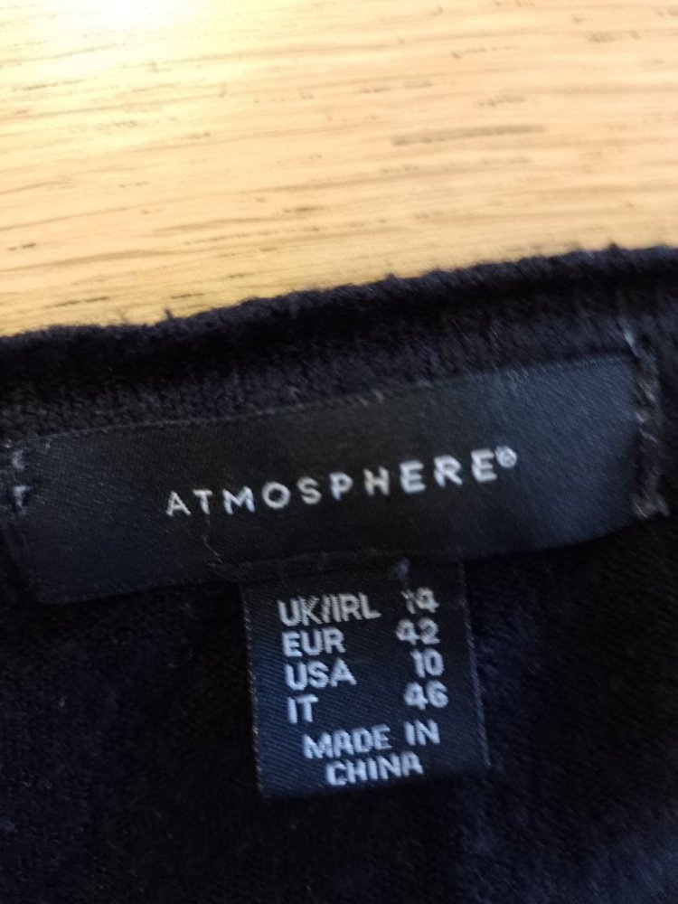 Schwarze Strickjacke, Blaser. Acryl.  Große 42. 