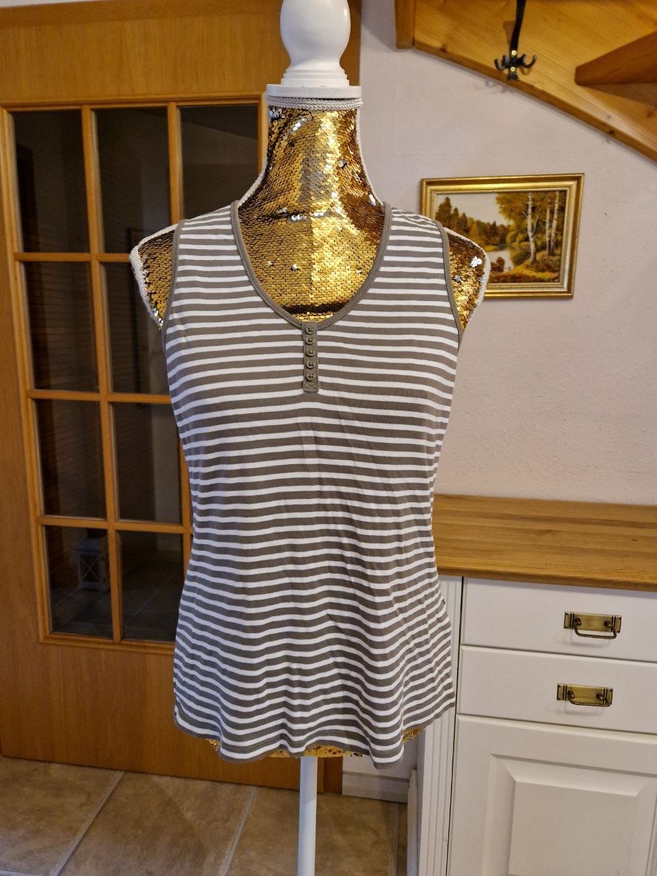 Gerry Weber.  Top - T-Shirt.  Größe L.  Baumwolle. 