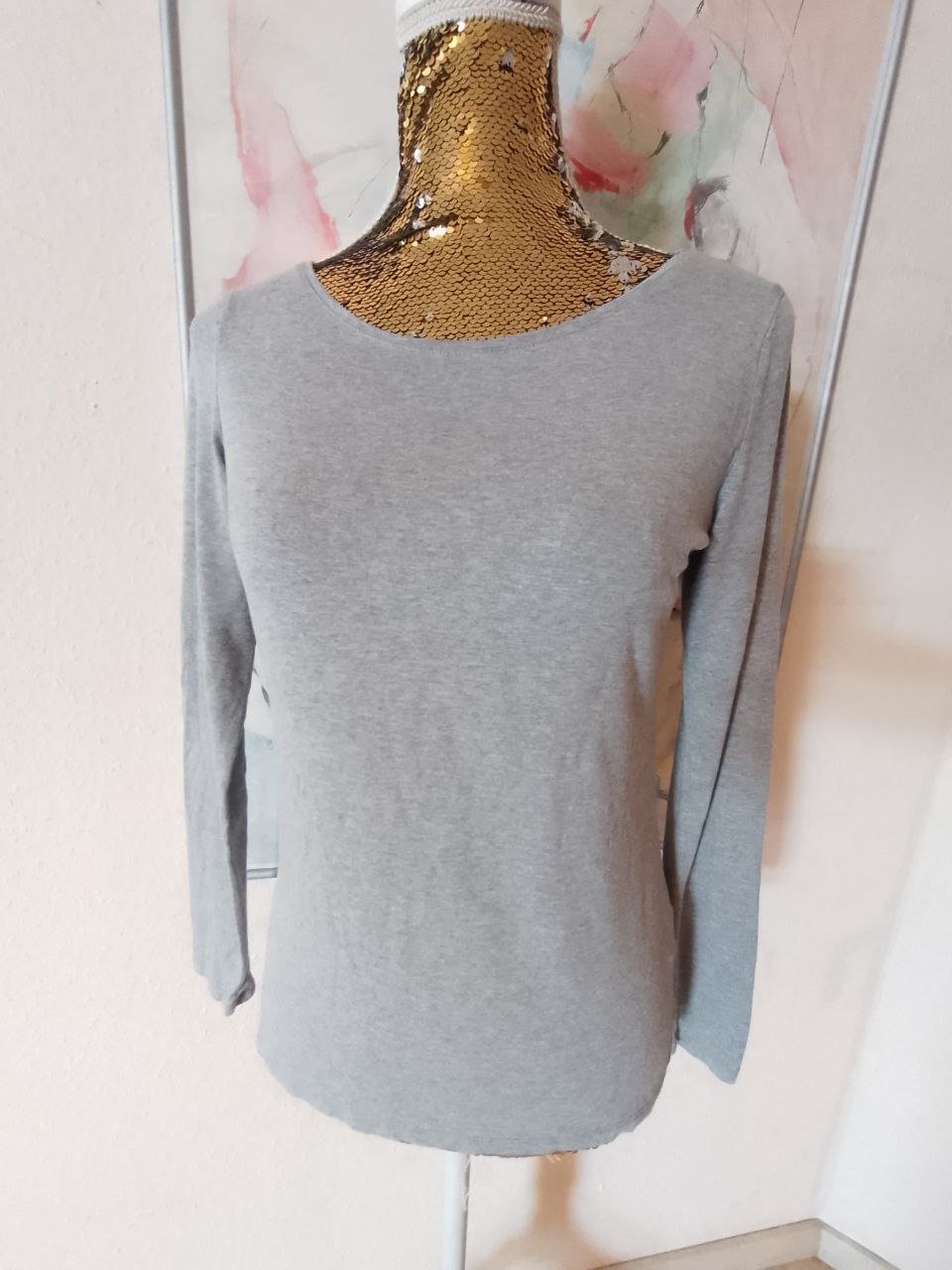 Elegantes T-Shirt - Bluse. Viskose + Polyester. Größe S.