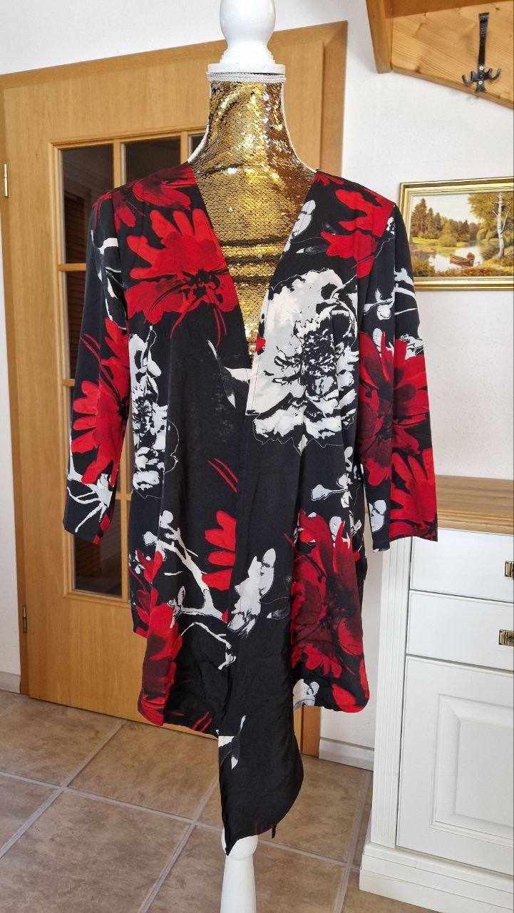 Leichter Umhang - Blazer. Größe L (40). Elastan + Polyester. 