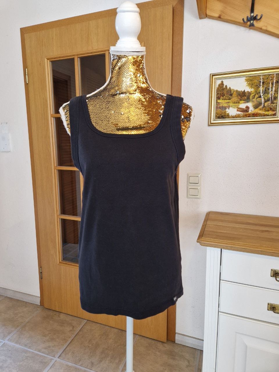 Cecil. Bequemes T-Shirt - Top - Trägerhemd.  Baumwolle.  Gr. L-XL. 