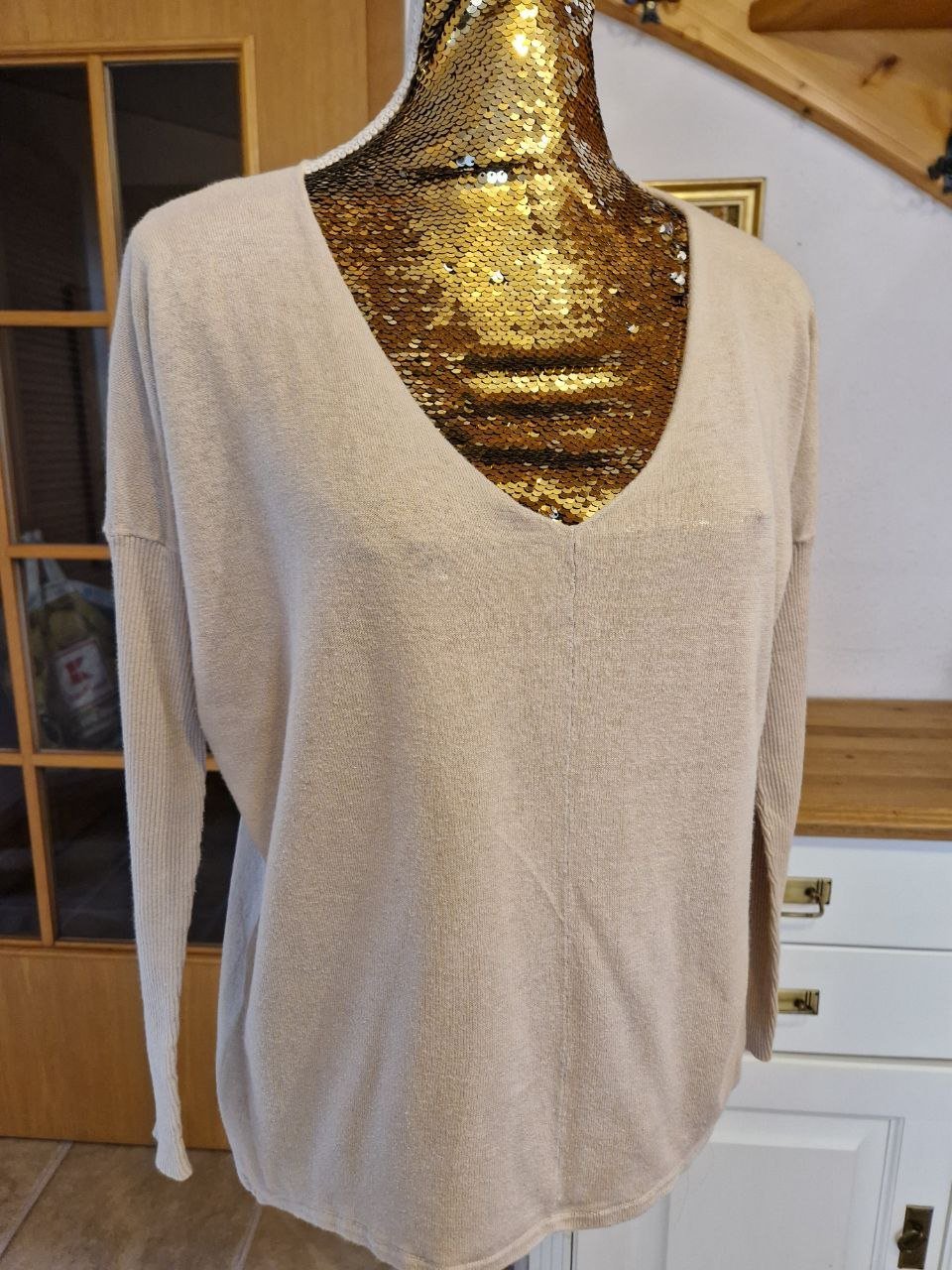 Bequemes T-Shirt - Strick  -Tunika .   Größe XL- 2XL. 