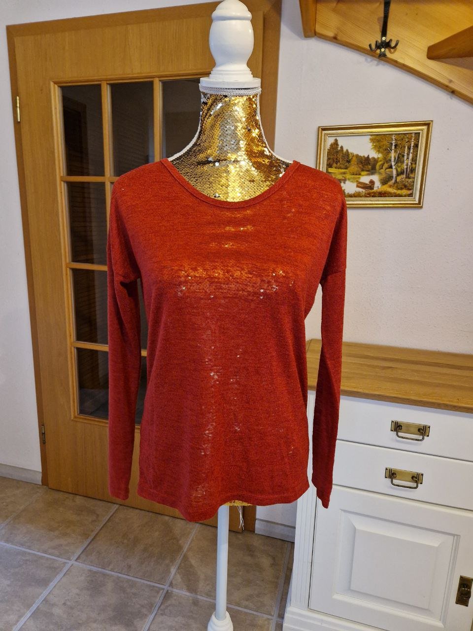 Janina. Bequeme Bluse - Tunika - T-Shirt . Größe S. 