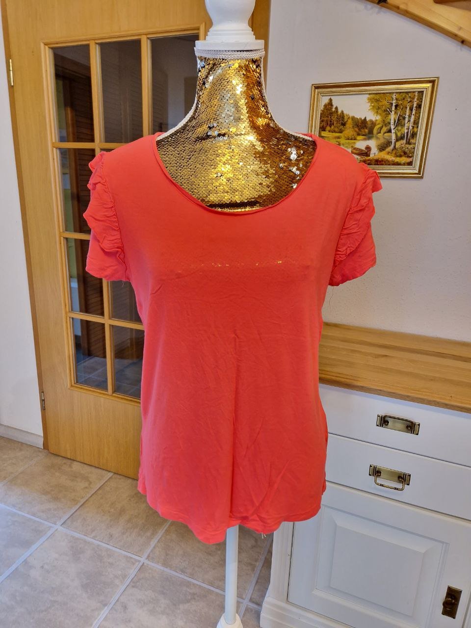 Blue Motion.  T-Shirt - Top - Bluse.  Größe 44/46.  Viskose. 