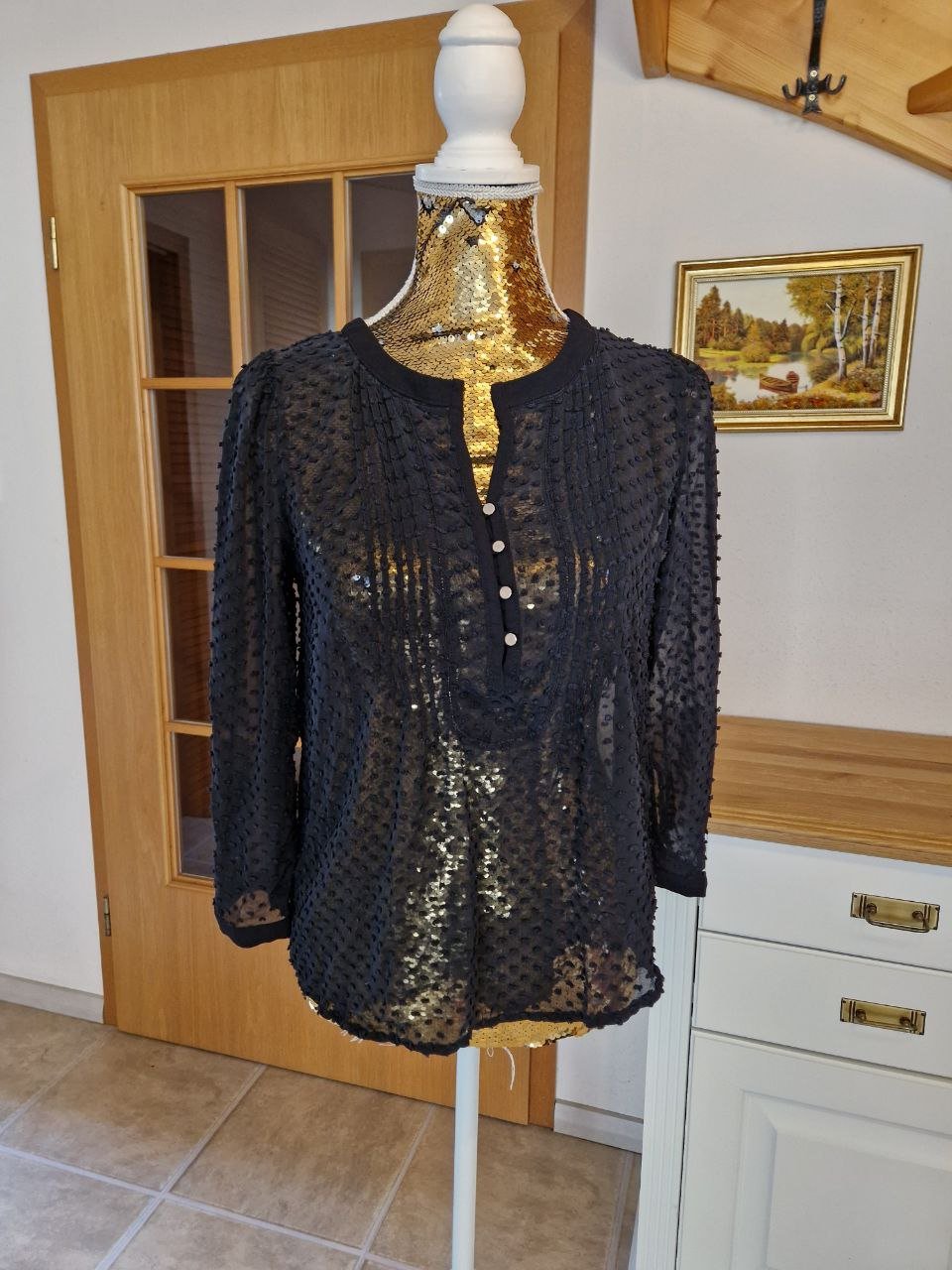  Mango. Elegante Bluse. Größe S. Polyester. 