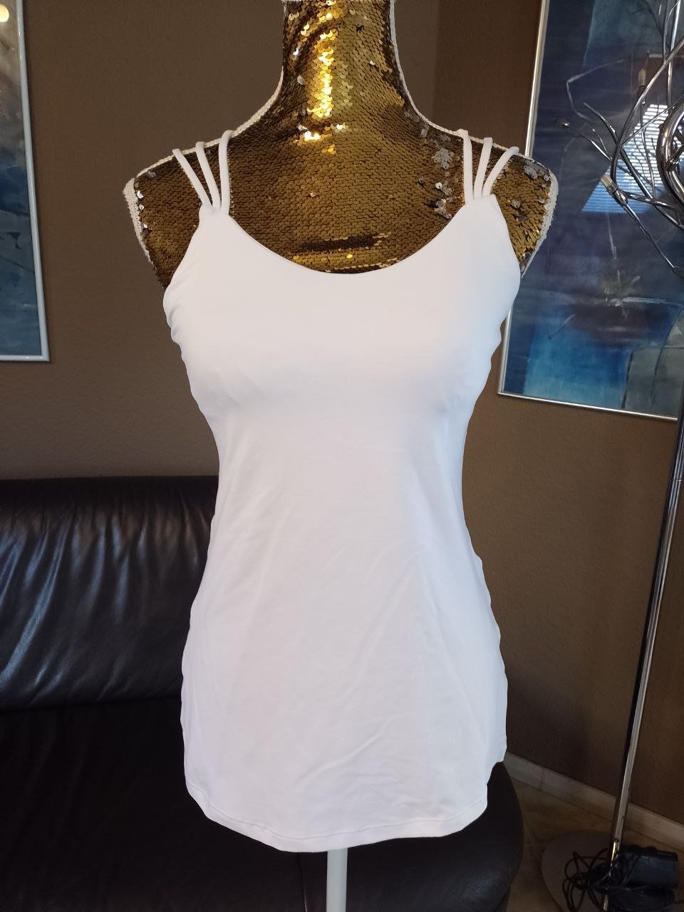 Elegante Bluse - Top. Polyester + Elastan. Größe S - M 