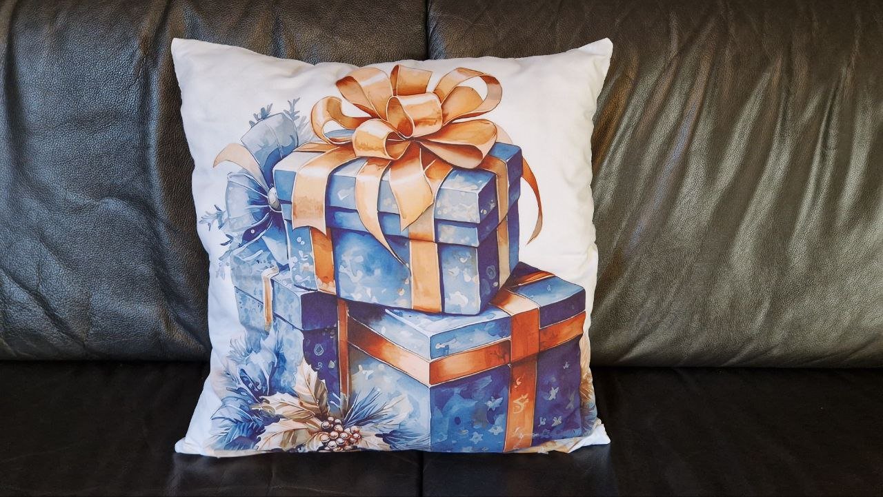 Set. 2 Stück Weihnachts - Kissenbezüge. 45 cm / 45 cm.