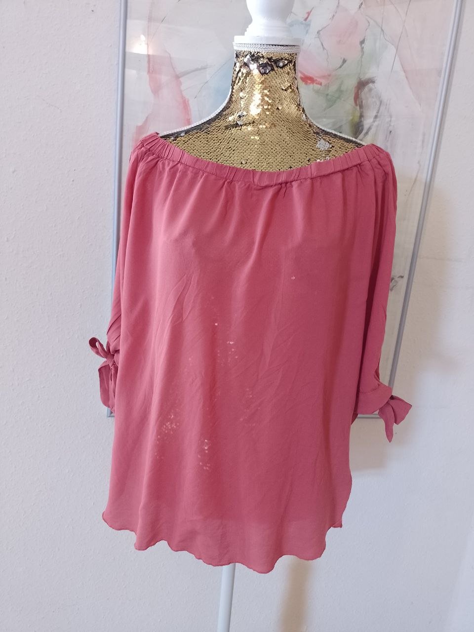 Mister*Lady. Elegantes Hemd - Bluse - Tunika. Viskose. Größe M.