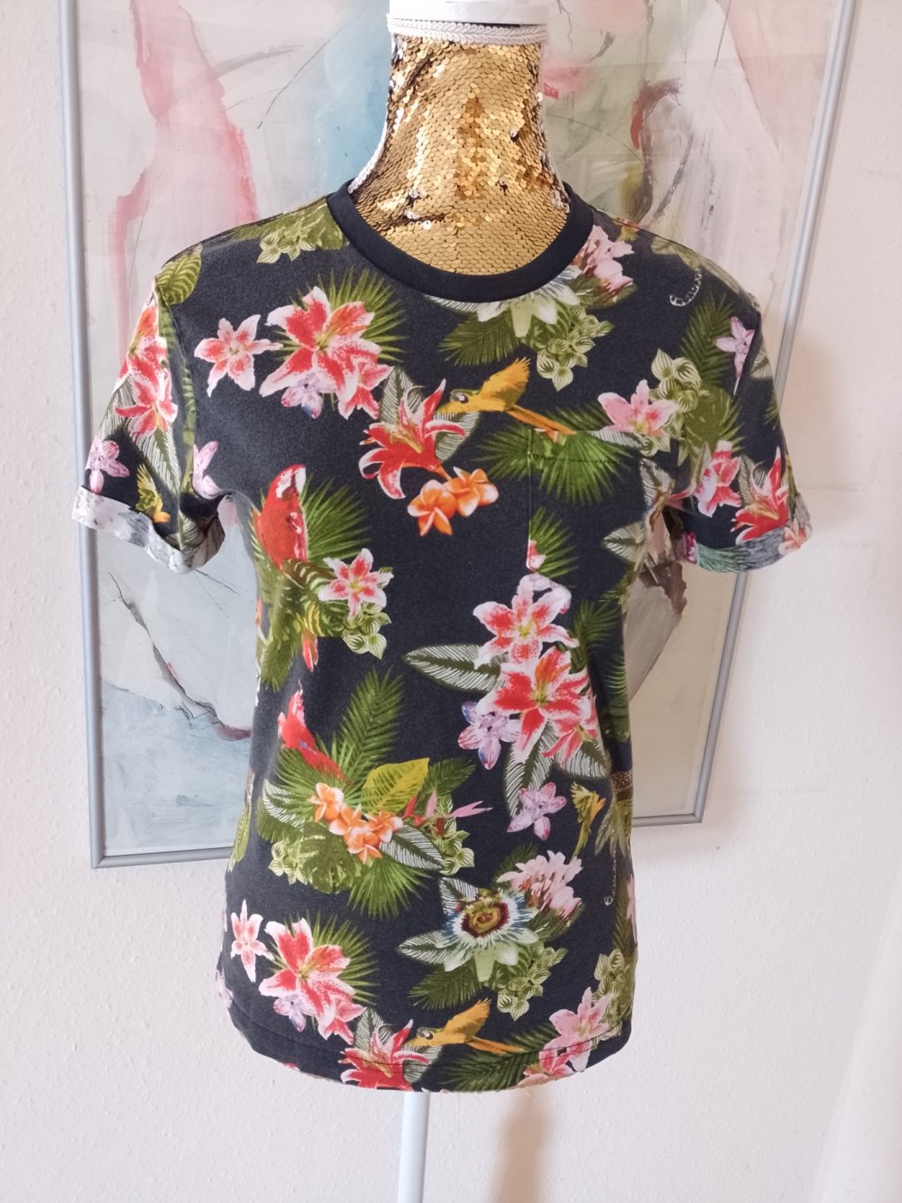 Wie neu. Schönes T-Shirt - Top. Größe XS-S. Baumwolle