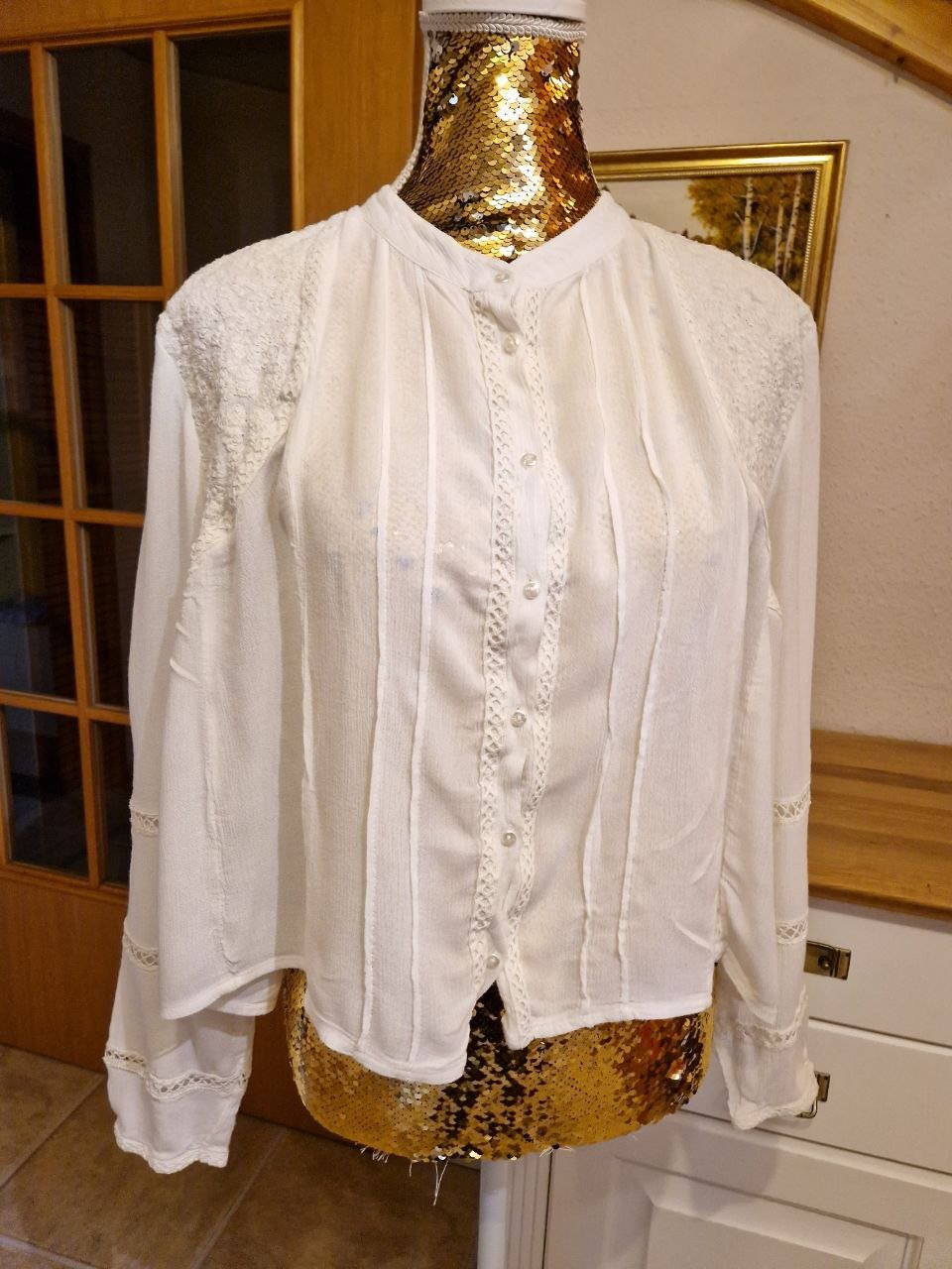 Vila.  Elegante Bluse - Top - Hemd.  Baumwolle.  Größe XXL.