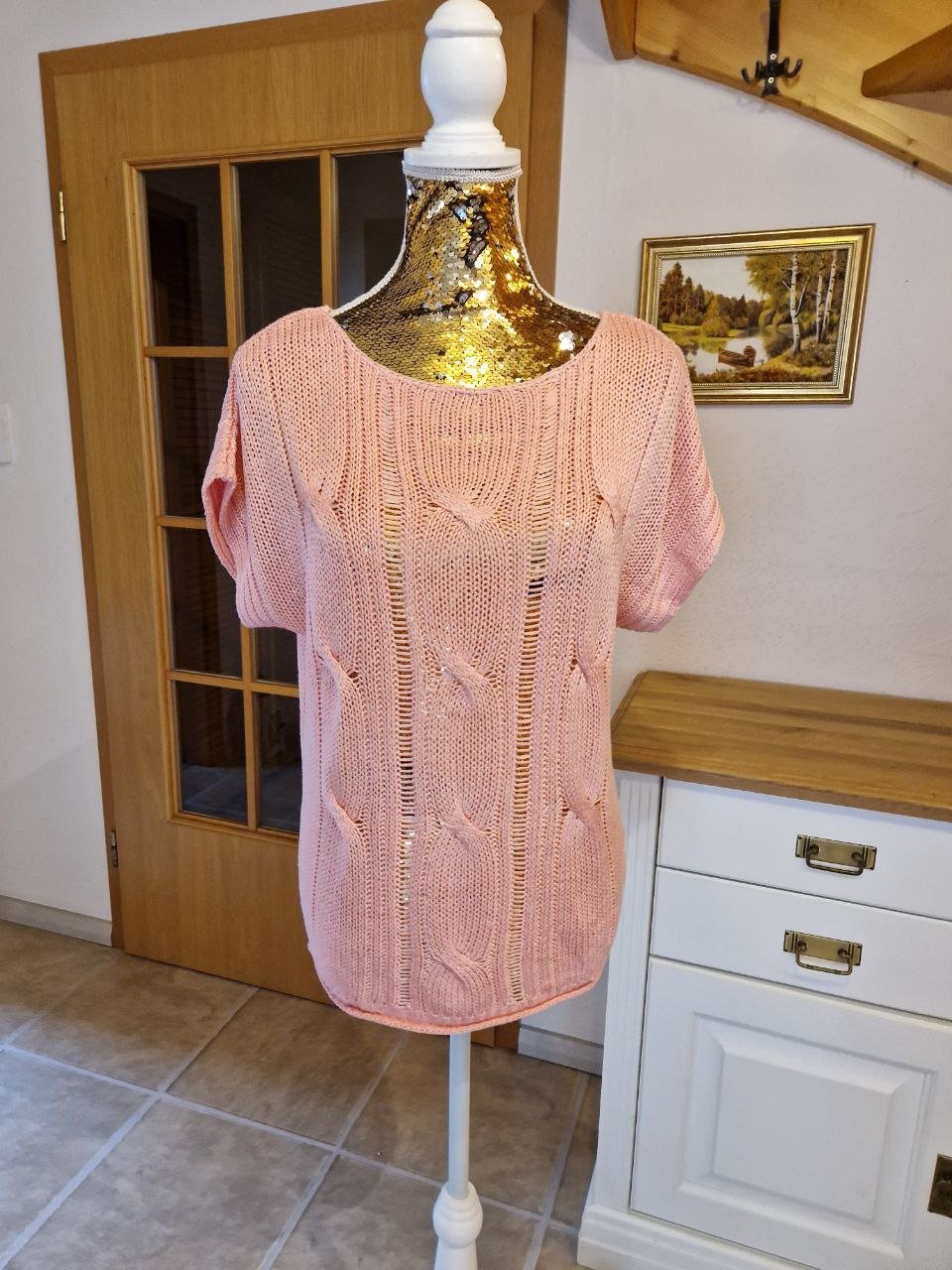 Laura Torelli. Sweatshirt - Tunika - Strick.  Größe M.