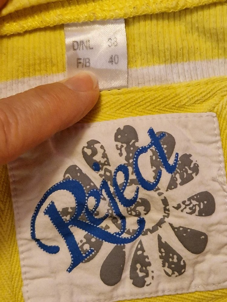 Reject.  Schönes T-shirt - Strick.  Große 38.  Baumwolle.