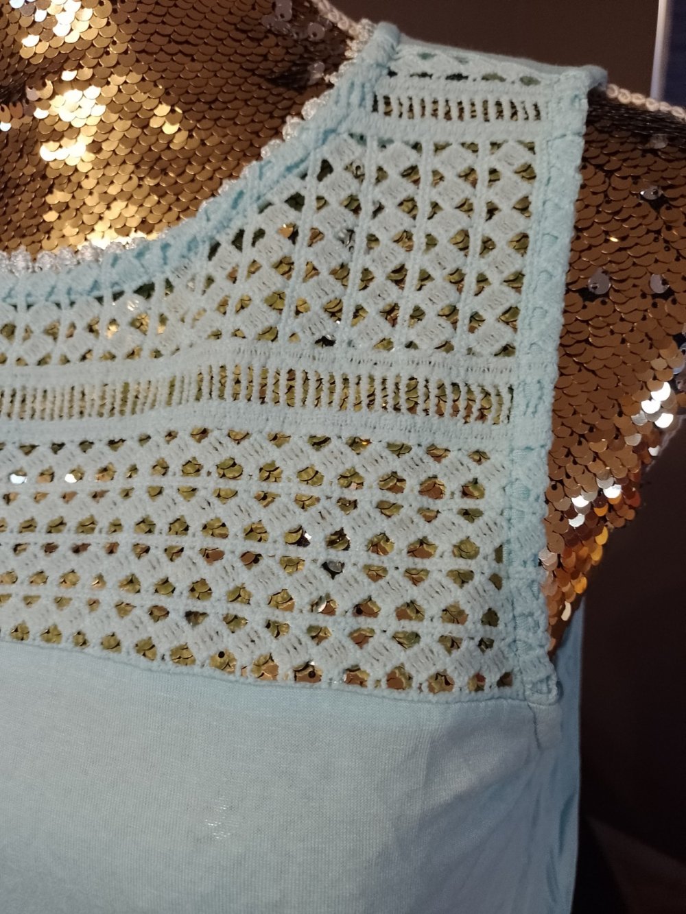 Memory&Co. Elegantes T-Shirt - Bluse - Top. Baumwolle. Größe L. 