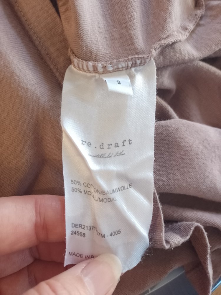 Re.draft. Bequemes T-Shirt - Bluse -Tunika. Modal + Baumwolle