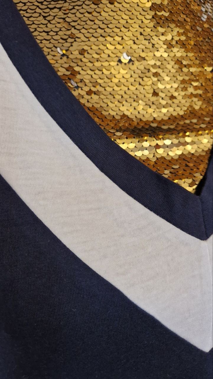 Collection L. Bequeme Bluse - T-Shirt - Top . Größe 40. Polyester + Baumwolle.