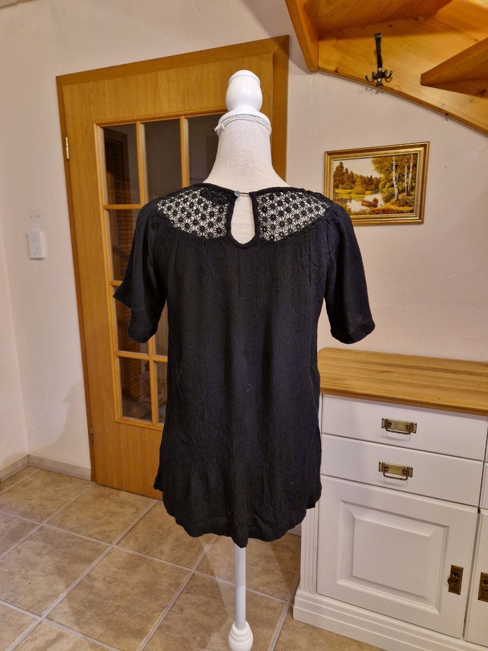 Gina.  Elegante Bluse - Tunika - T-Shirt.  Viskose.  Größe 36 ( Passt auch in Größe M ). 