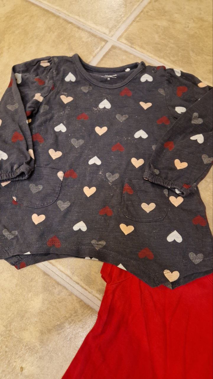 Kinderbekleidungspaket 86-92. Für Mädchen. 8 Teile. 