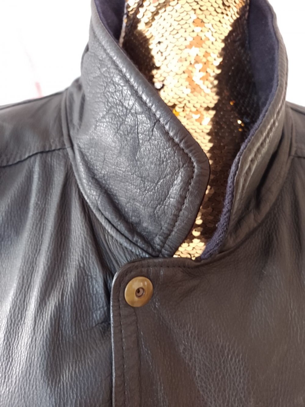 JCC. Herren Lederjacke, schwarz. Motorradjacke. Gr. 52.