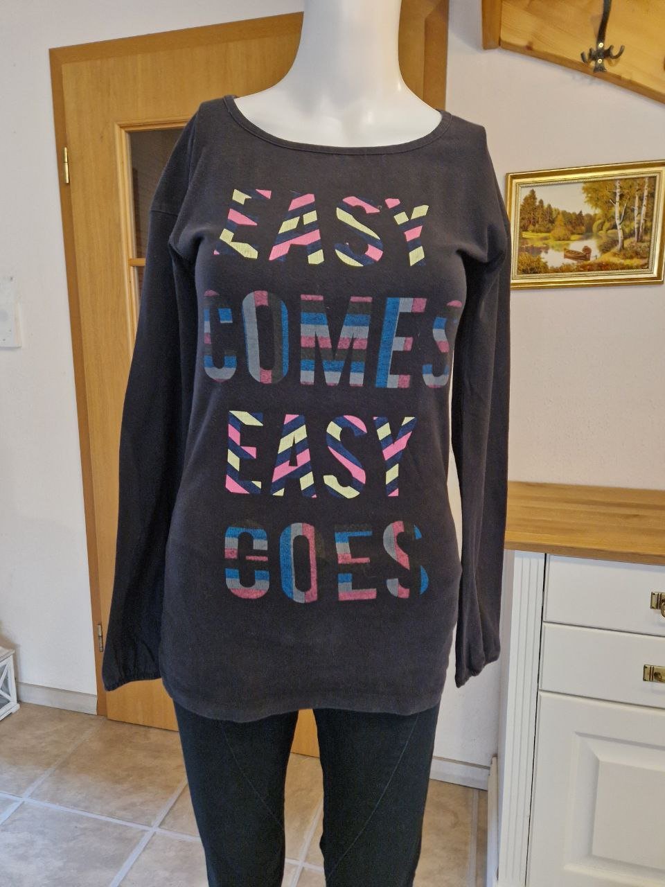 Ichr.  Schönes T-shirt - Strick - Tunika.  Große S.  Baumwolle.  