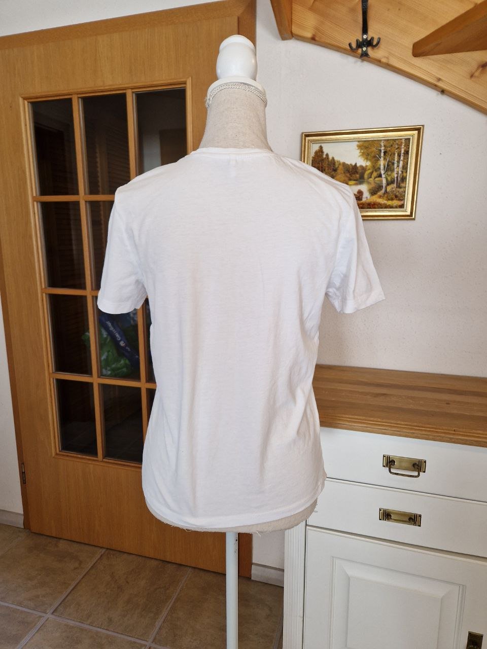 Only.   Bequemes weißes T-Shirt .  Größe S.  Baumwolle. 