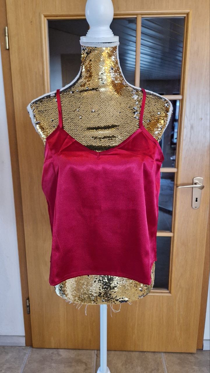 Damen Schlafanzug. Pyjama Set, Nachtwäsche.  Satin.  Größe XL. 