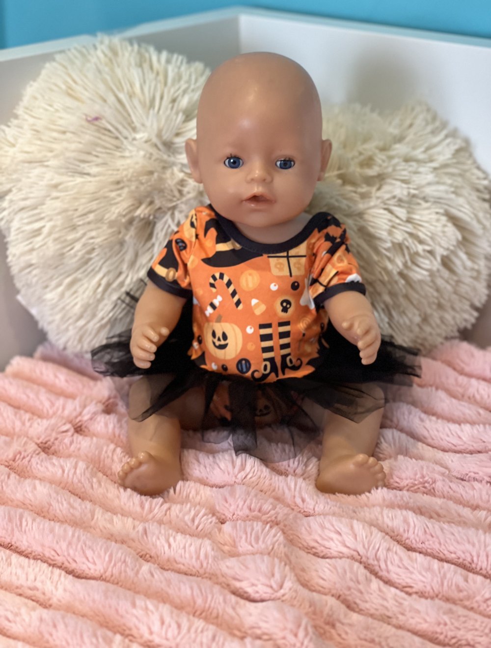 Halloween Kostüm Tütü Kürbisse Puppenkleidung Passend für zb Baby Born & Co
