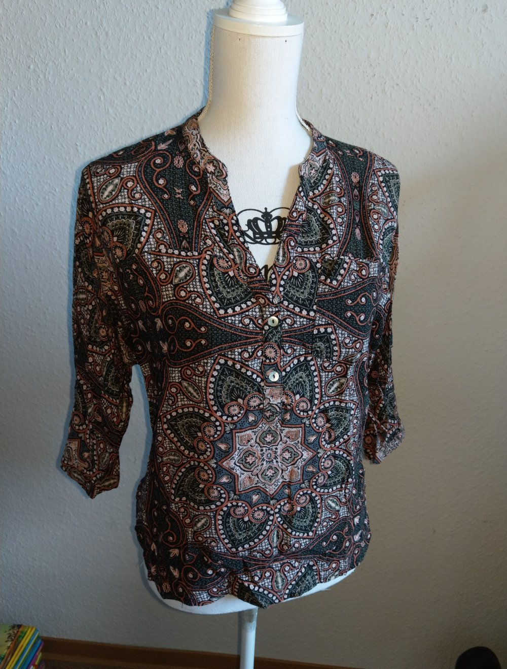 Neue 3/4 Ärmel Bluse in 36