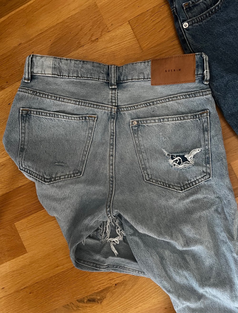 Jeans Set blau XS 34 Mom Highwaist boyfriend