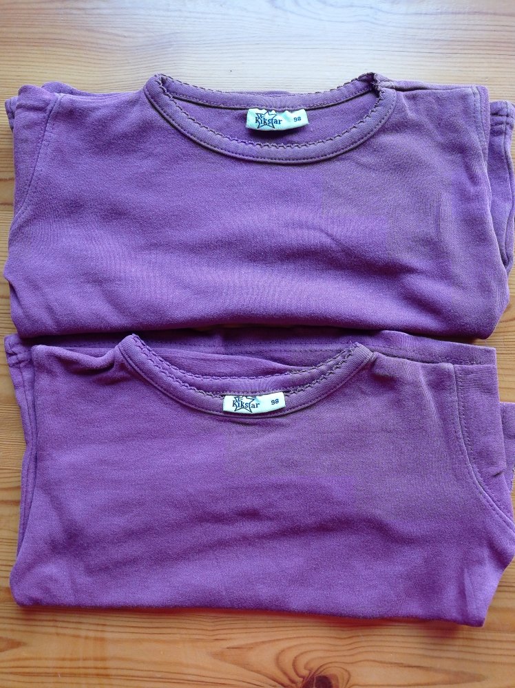 2 Langarm Oberteil, lila, Gr. 98  Kikstar