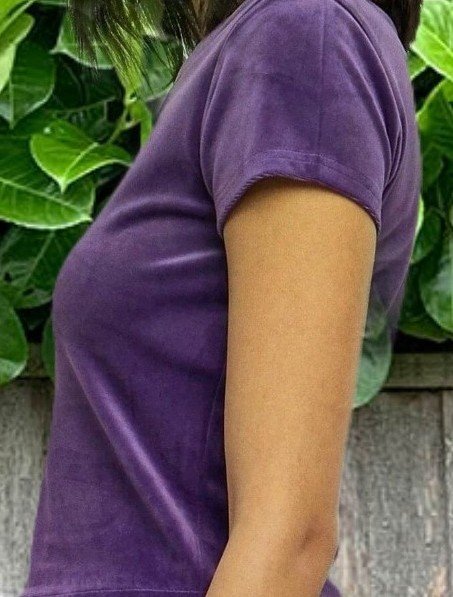 Urban classics samt t-shirt in Lila