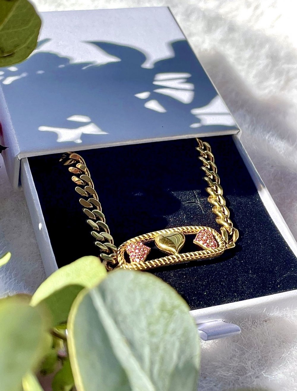 Edelstahl Halskette „Happy Hearts“