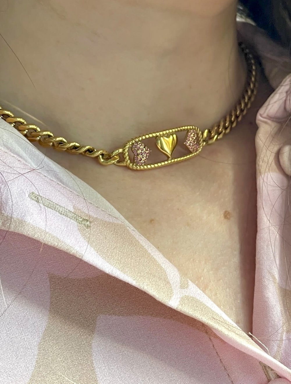 Edelstahl Halskette „Happy Hearts“