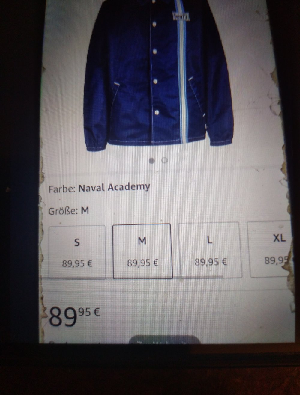 Orginale Levis Jacke gr L